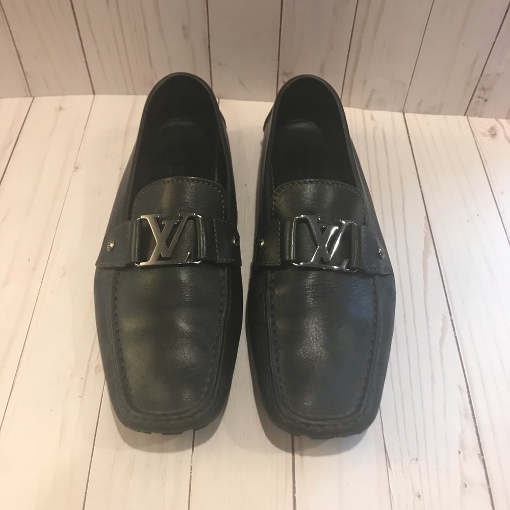 Louis Vuitton Black Leather Loafers